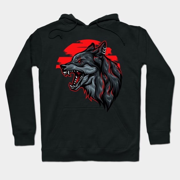 Scar Wolf Hoodie by D3monic